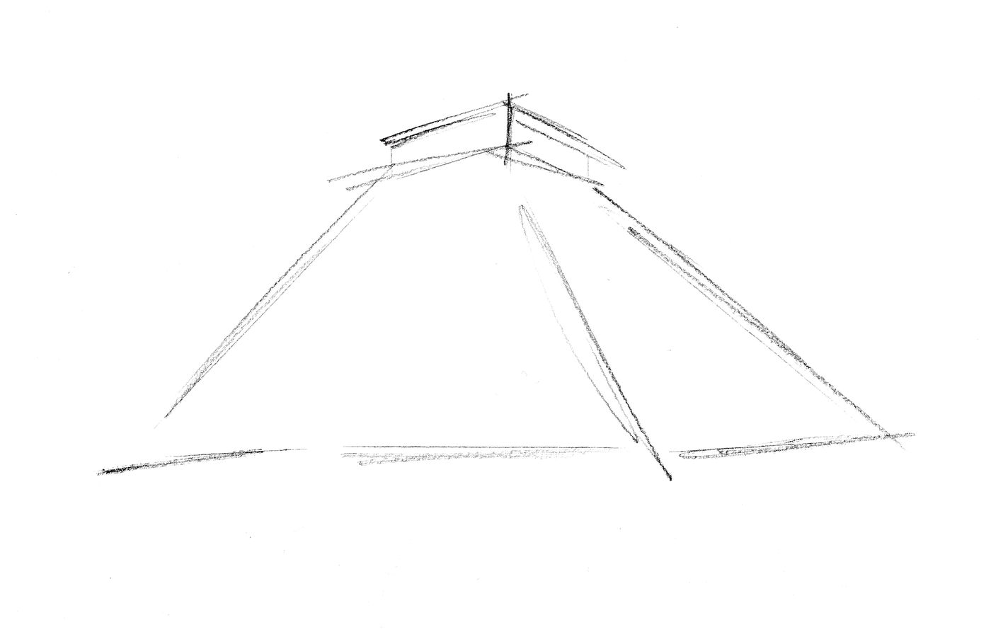Croquis original de la pyramide, symbole de Toltek Conseil